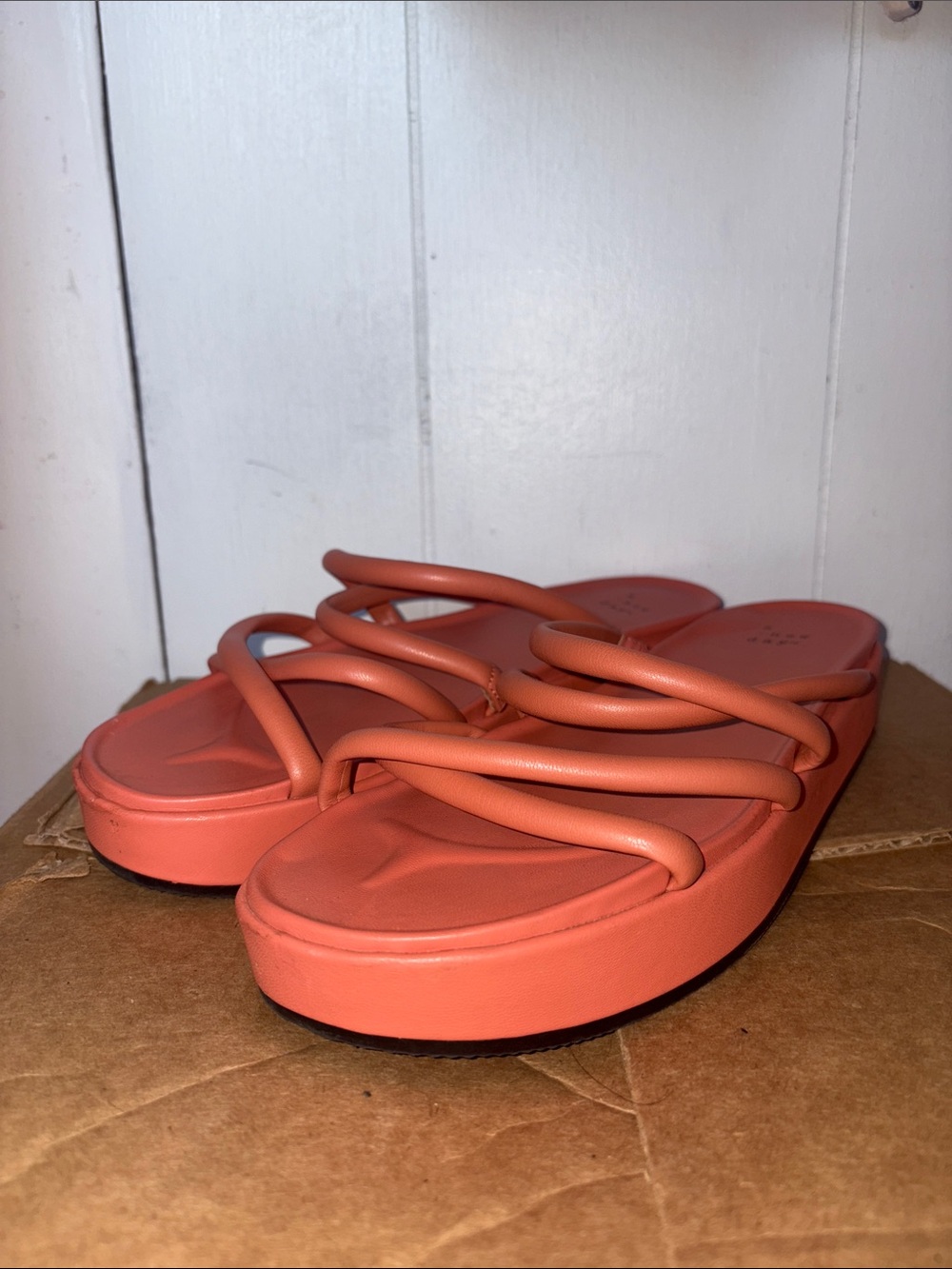 Women's Coral A New Day Strappy Platform Sandals size 8